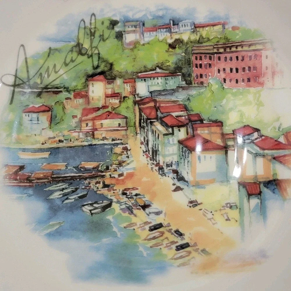 Amalfi Town By Effetti D'Arte Ceramic Pasta Salad Bowl‎ 9